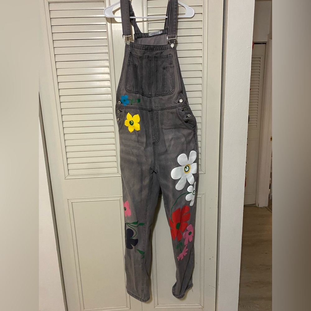 Floral overalls
